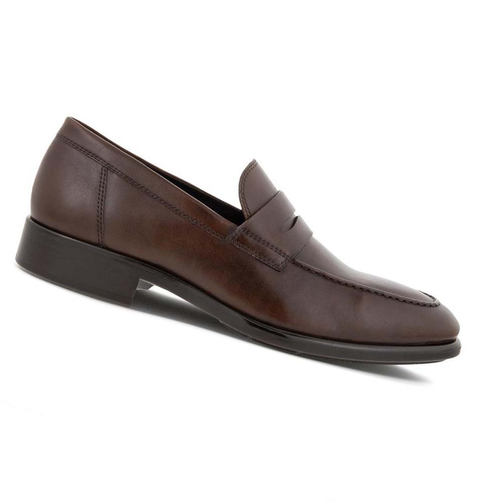 Ecco Citytray Penny Loafer Mokkasiner Herre Brune | NO 577ILH